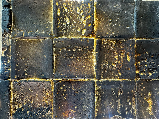 backlit mosaic in black