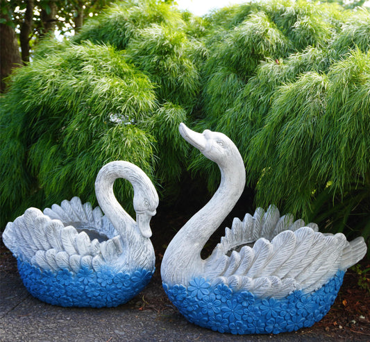 beautiful swans planters for outdoor indoors