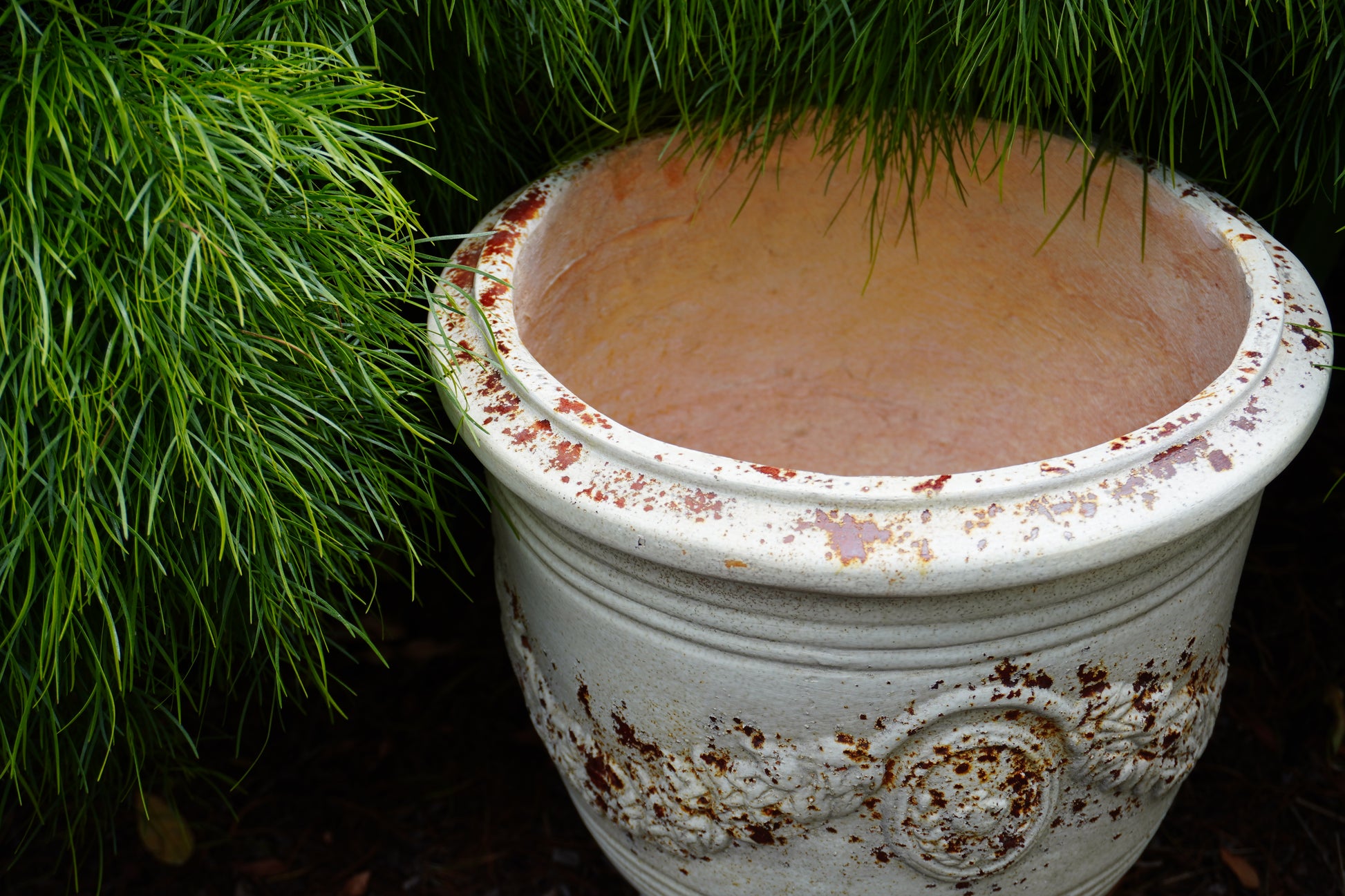 top view of Classic French Garland Urn