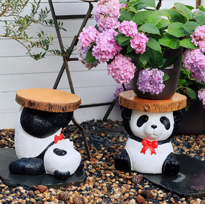 playful panda plinth, stool