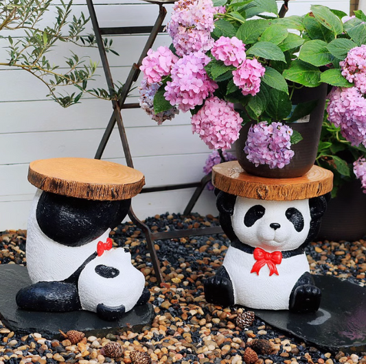 playful panda plinth, stool