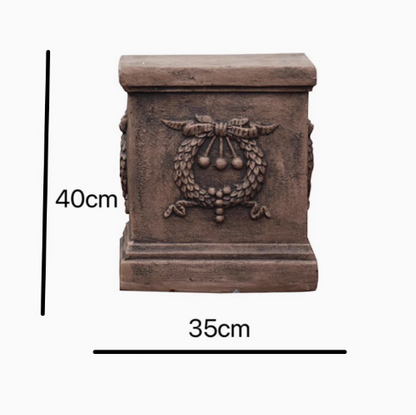 Heritage Iron-Style Floral Urn & Plinth