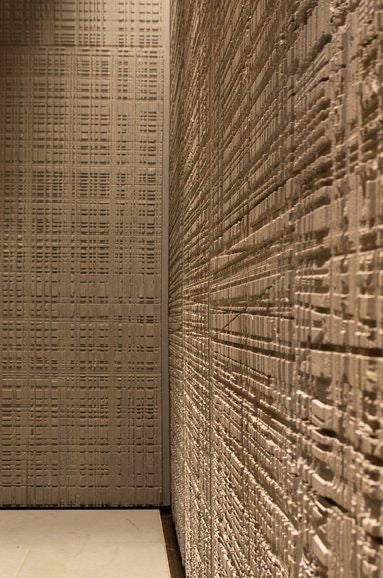 carved wood wall panel for retail space